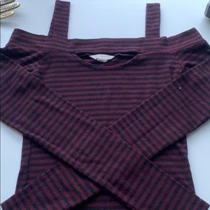 off the shoulder Aeropostale shirt